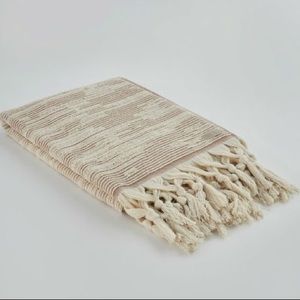 Maine Bath Towel Jacquard Yarn Dyed Terra & Ecru
